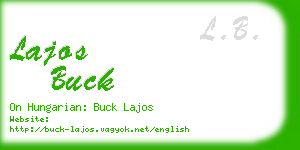 lajos buck business card